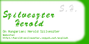 szilveszter herold business card